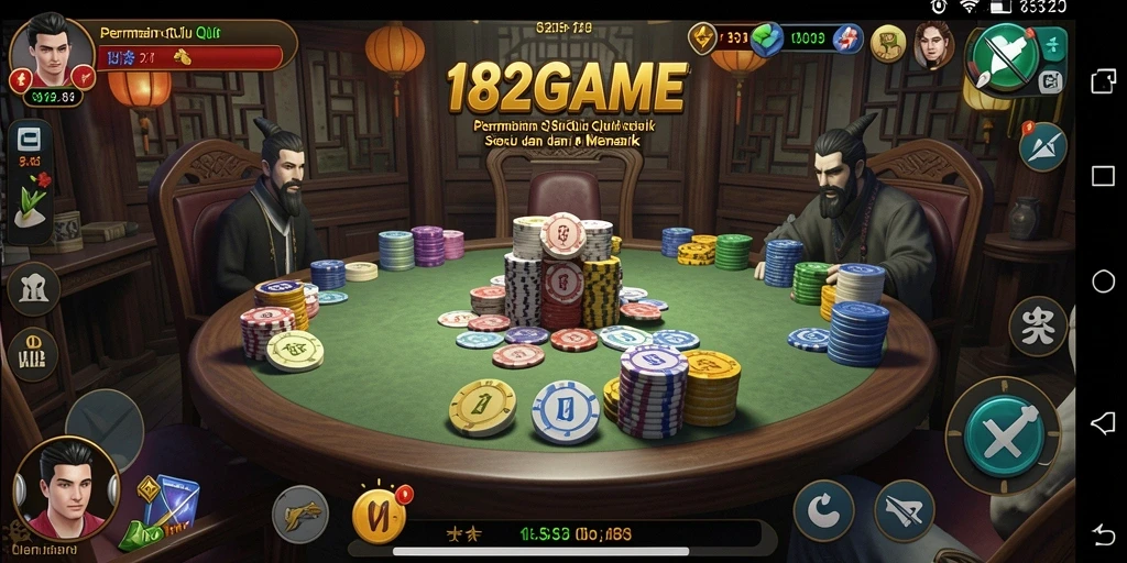 Screenshot gameplay QiuQiu di 182GAME yang seru.