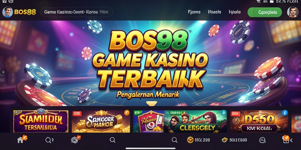 Screenshot menunjukkan pemain menikmati permainan Kasino yang mendebarkan.