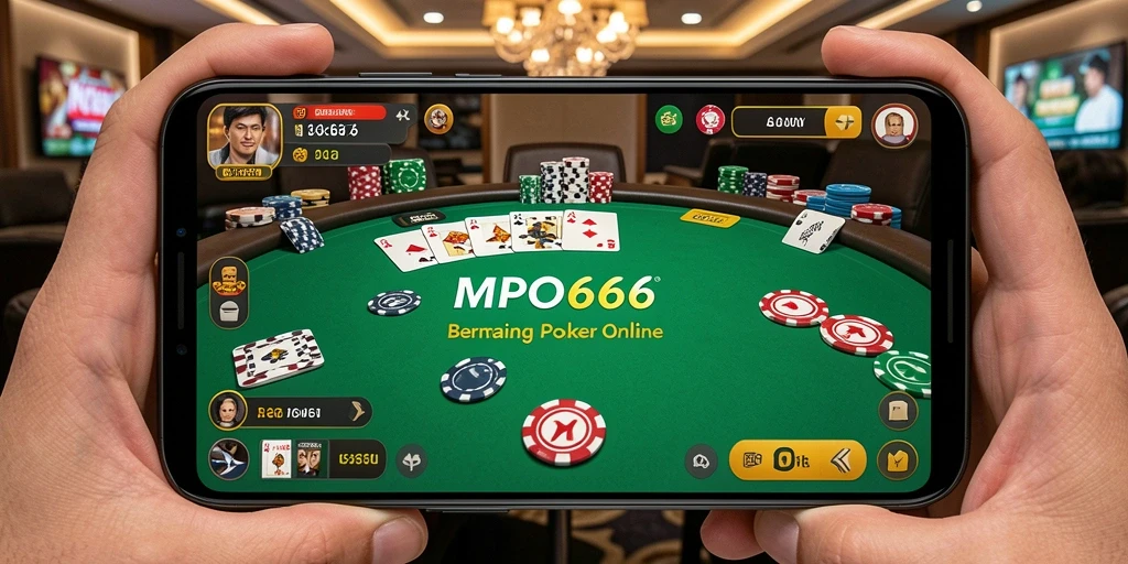 Tampilan gameplay seru di MPO666 saat bermain Poker.