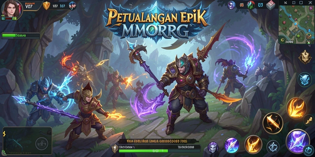 Tampilan gameplay menarik di dunia MMORPG V07.