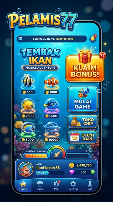 Tampilan utama aplikasi pelamis77 yang intuitif dan mudah digunakan.